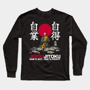 Japanese proverbs, one's act, one's profit. Long Sleeve T-Shirt